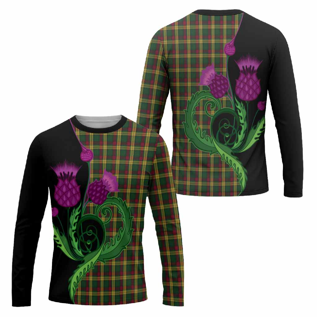 MacMillan (McMillan) Tartan Long Sleeve T-Shirt Traditional Scottish Thistle