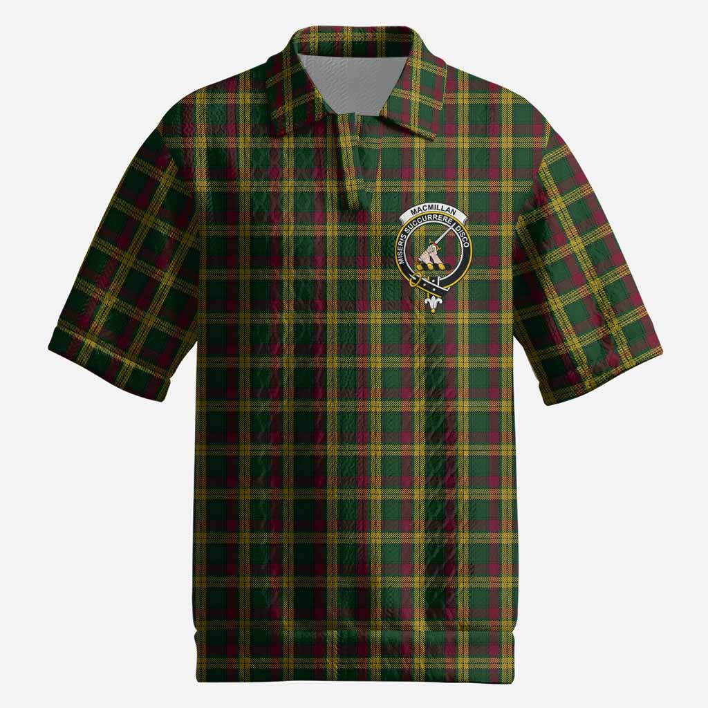MacMillan (McMillan) Tartan Men’s Polo Sweater Top with Family Crest