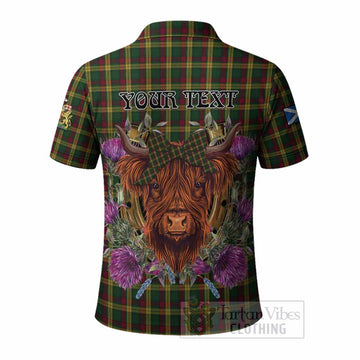 MacMillan (McMillan) Tartan Polo Shirt Scottish Thistle Heilan Coo