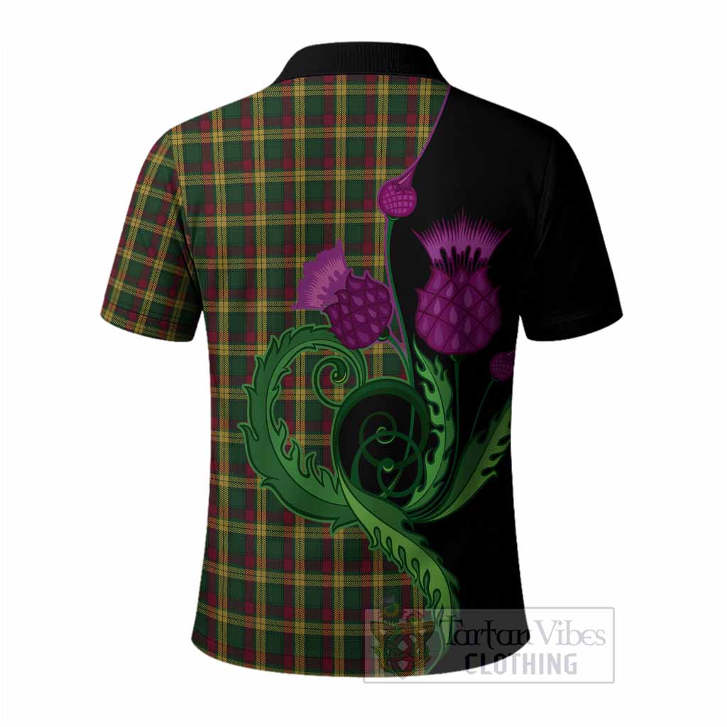 MacMillan (McMillan) Tartan Polo Shirt Traditional Scottish Thistle