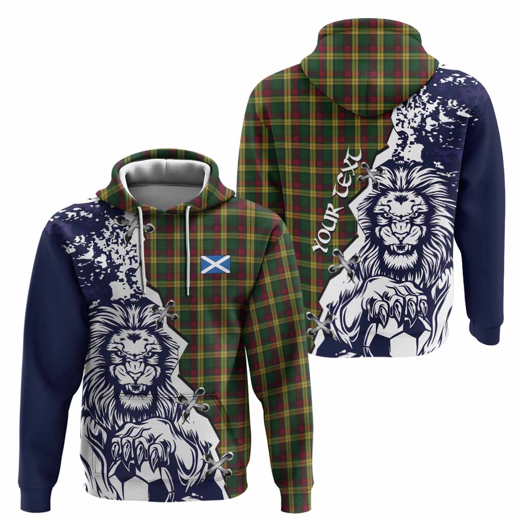 MacMillan (McMillan) Tartan Scottish Hoodie Angry Lion With Soccer Ball Style