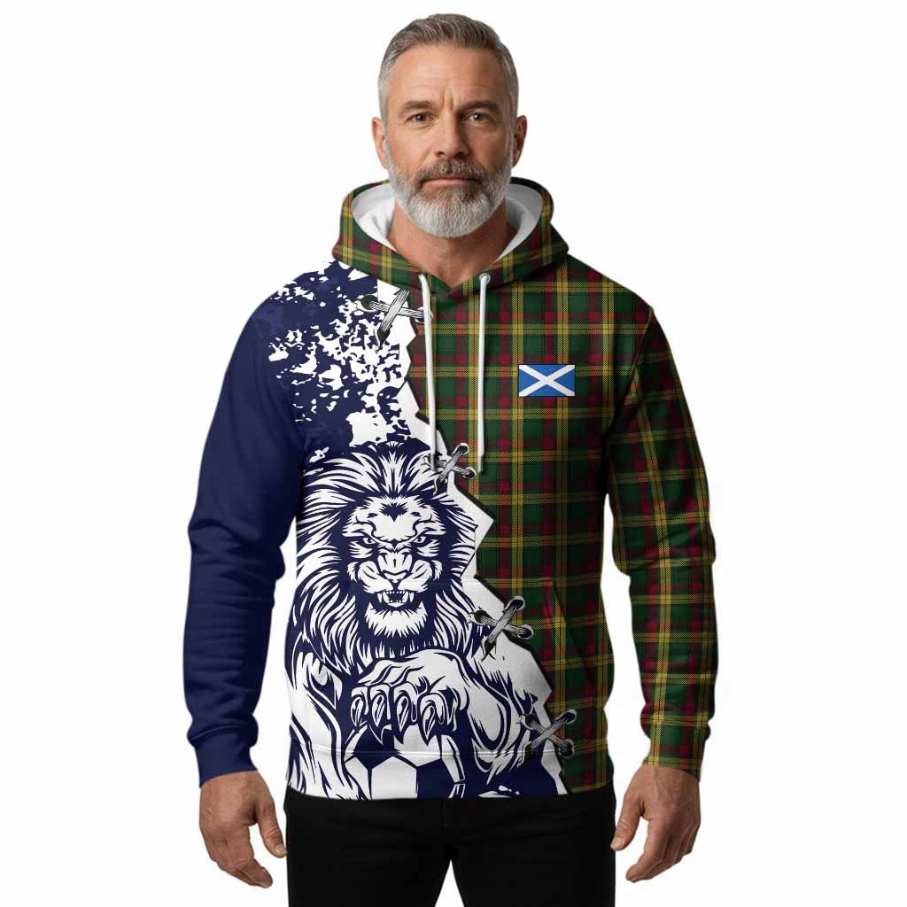 MacMillan (McMillan) Tartan Scottish Hoodie Angry Lion With Soccer Ball Style