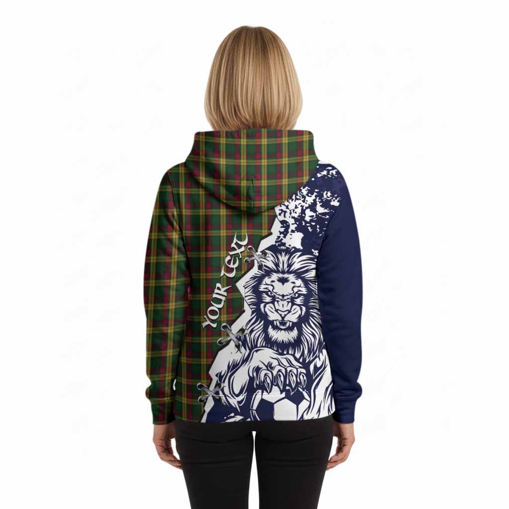 MacMillan (McMillan) Tartan Scottish Hoodie Angry Lion With Soccer Ball Style