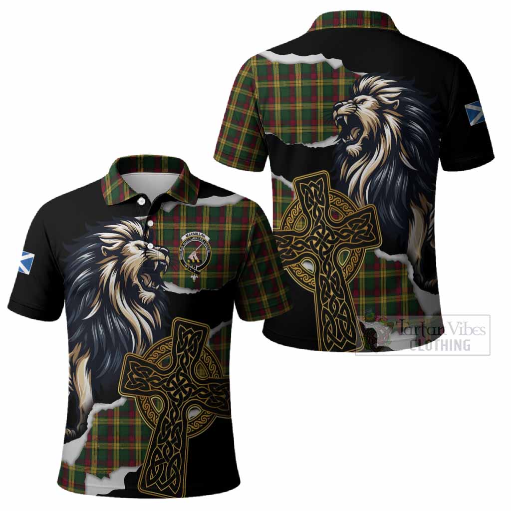 MacMillan (McMillan) Tartan Scottish Polo Shirt Lion Celtic Heritage
