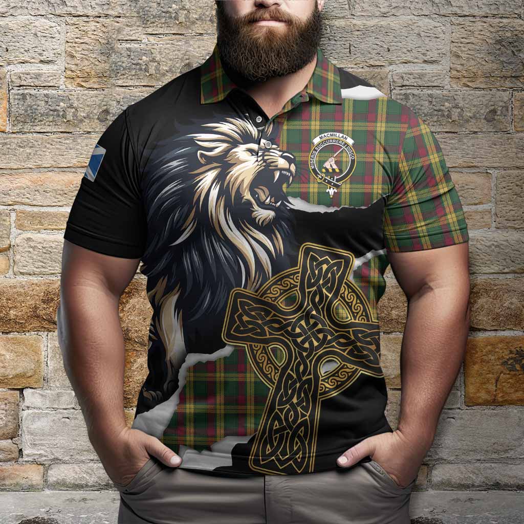 MacMillan (McMillan) Tartan Scottish Polo Shirt Lion Celtic Heritage