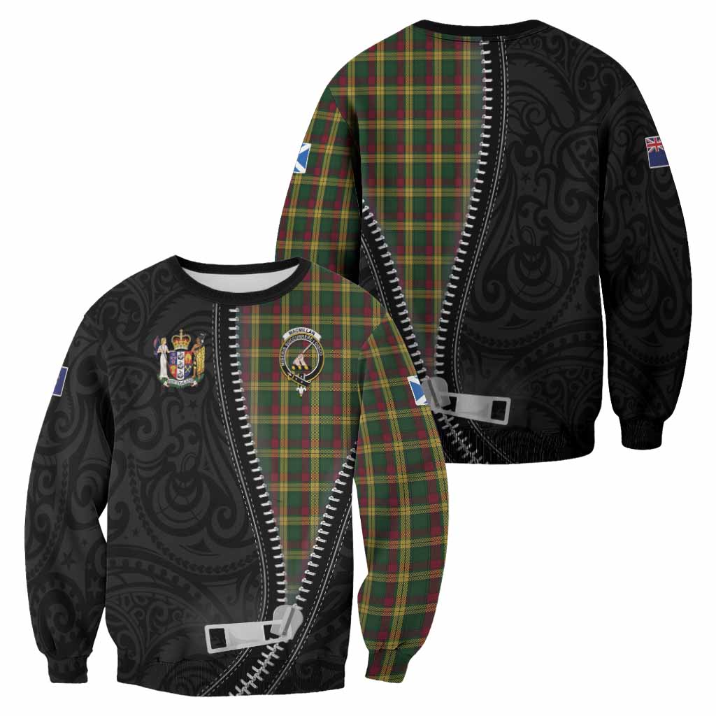 MacMillan (McMillan) Tartan Sweatshirt New Zealand Pattern Unique Zipper Stylized