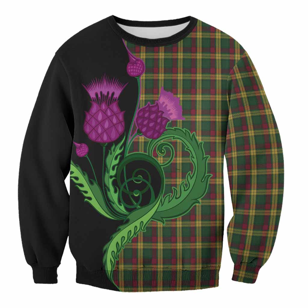 MacMillan (McMillan) Tartan Sweatshirt Traditional Scottish Thistle