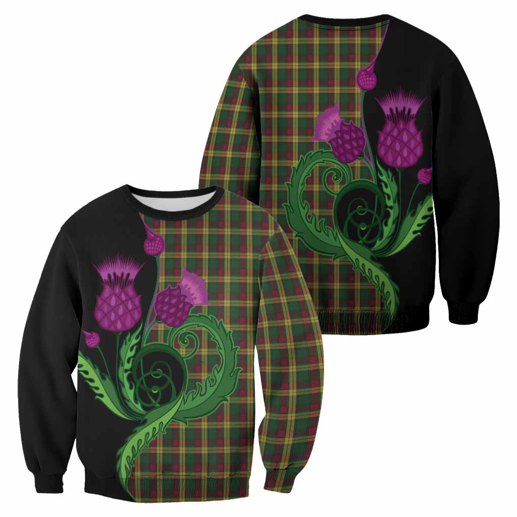 MacMillan (McMillan) Tartan Sweatshirt Traditional Scottish Thistle