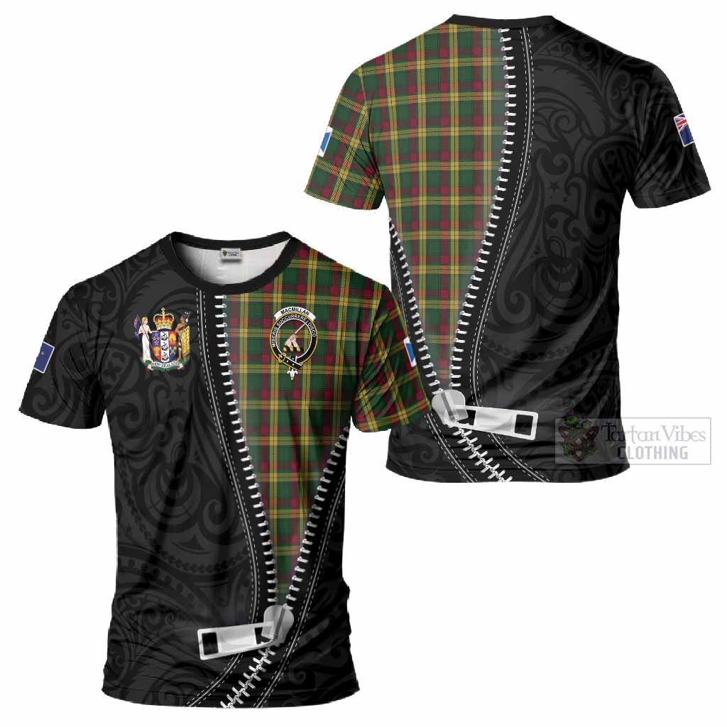 MacMillan (McMillan) Tartan T-Shirt New Zealand Pattern Unique Zipper Stylized