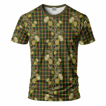 MacMillan (McMillan) Tartan T-Shirt Seamless Scottish Thistle Flowers
