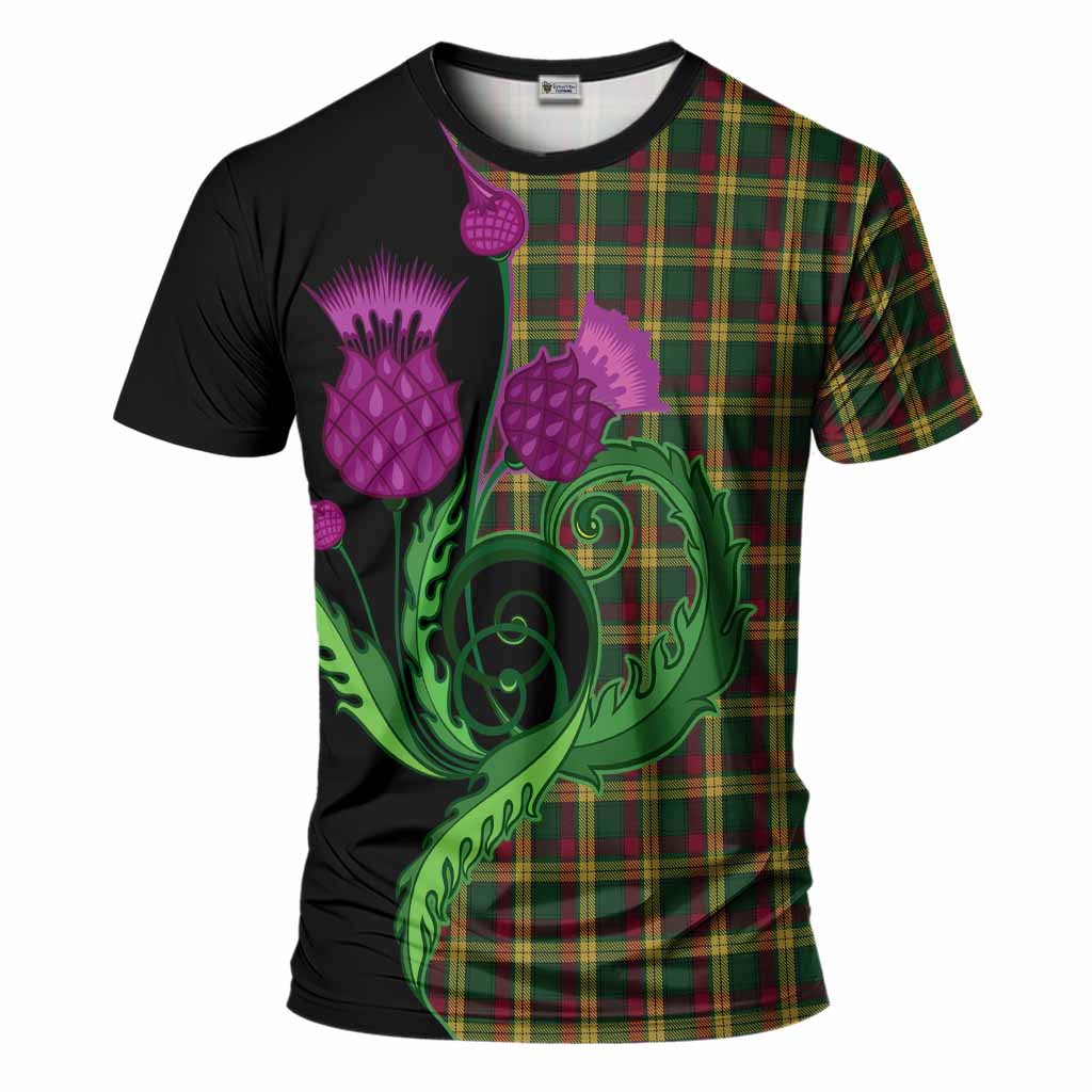 MacMillan (McMillan) Tartan T-Shirt Traditional Scottish Thistle