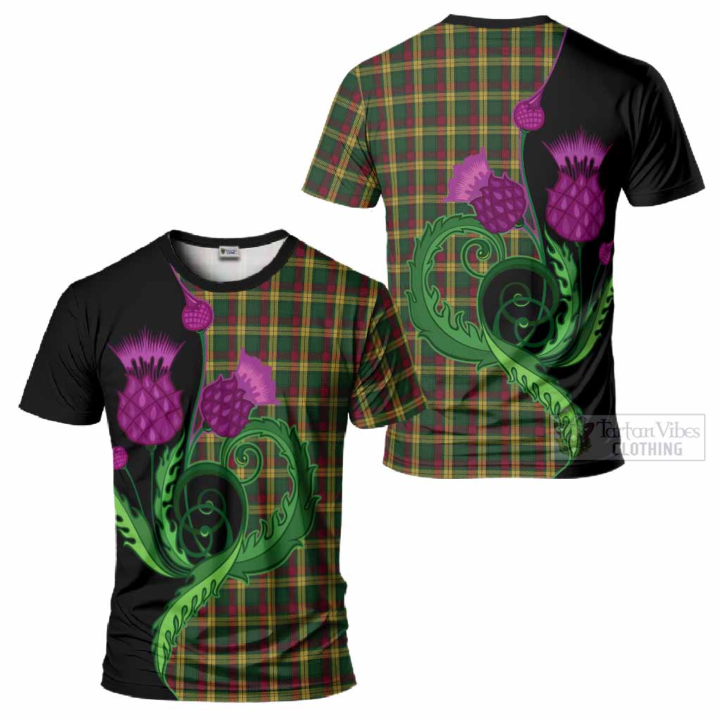 MacMillan (McMillan) Tartan T-Shirt Traditional Scottish Thistle