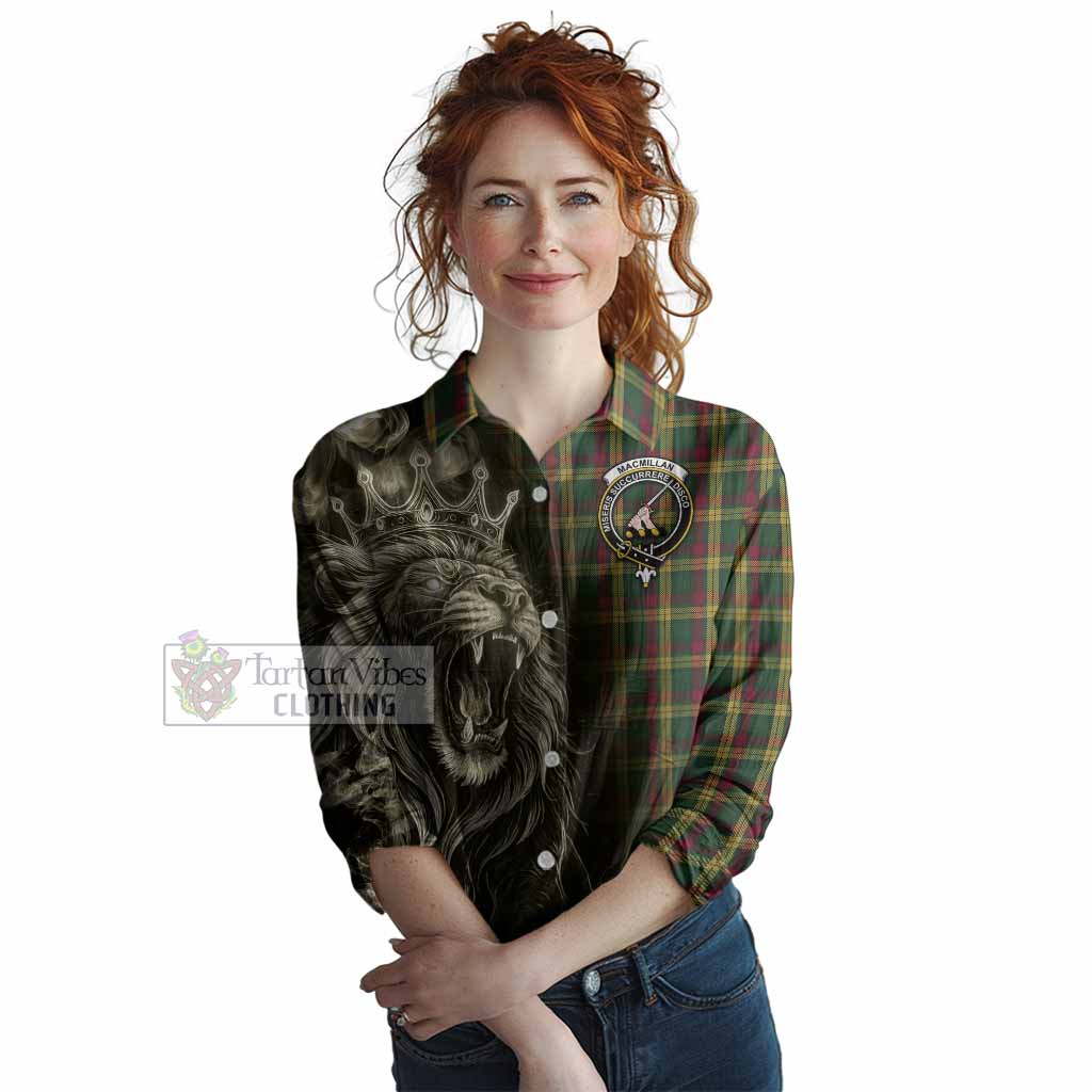 MacMillan (McMillan) Tartan Women Casual Shirt Roaring Lion Heritage