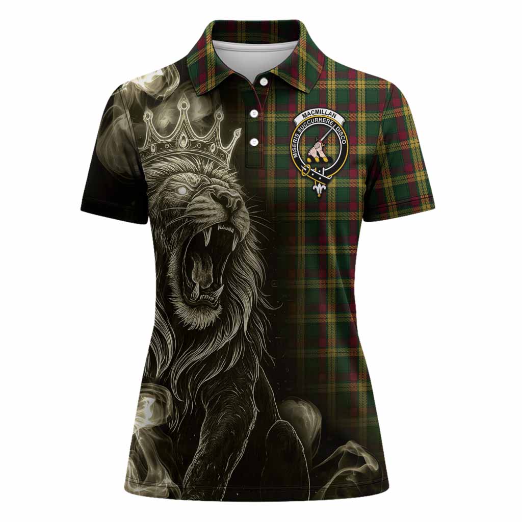 MacMillan (McMillan) Tartan Women Polo Shirt Roaring Lion Heritage