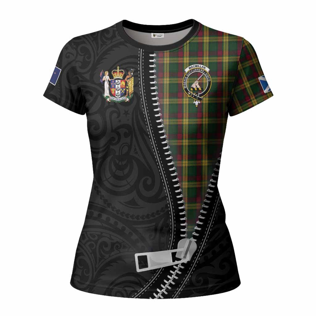 MacMillan (McMillan) Tartan Women T shirt New Zealand Pattern Unique Zipper Stylized