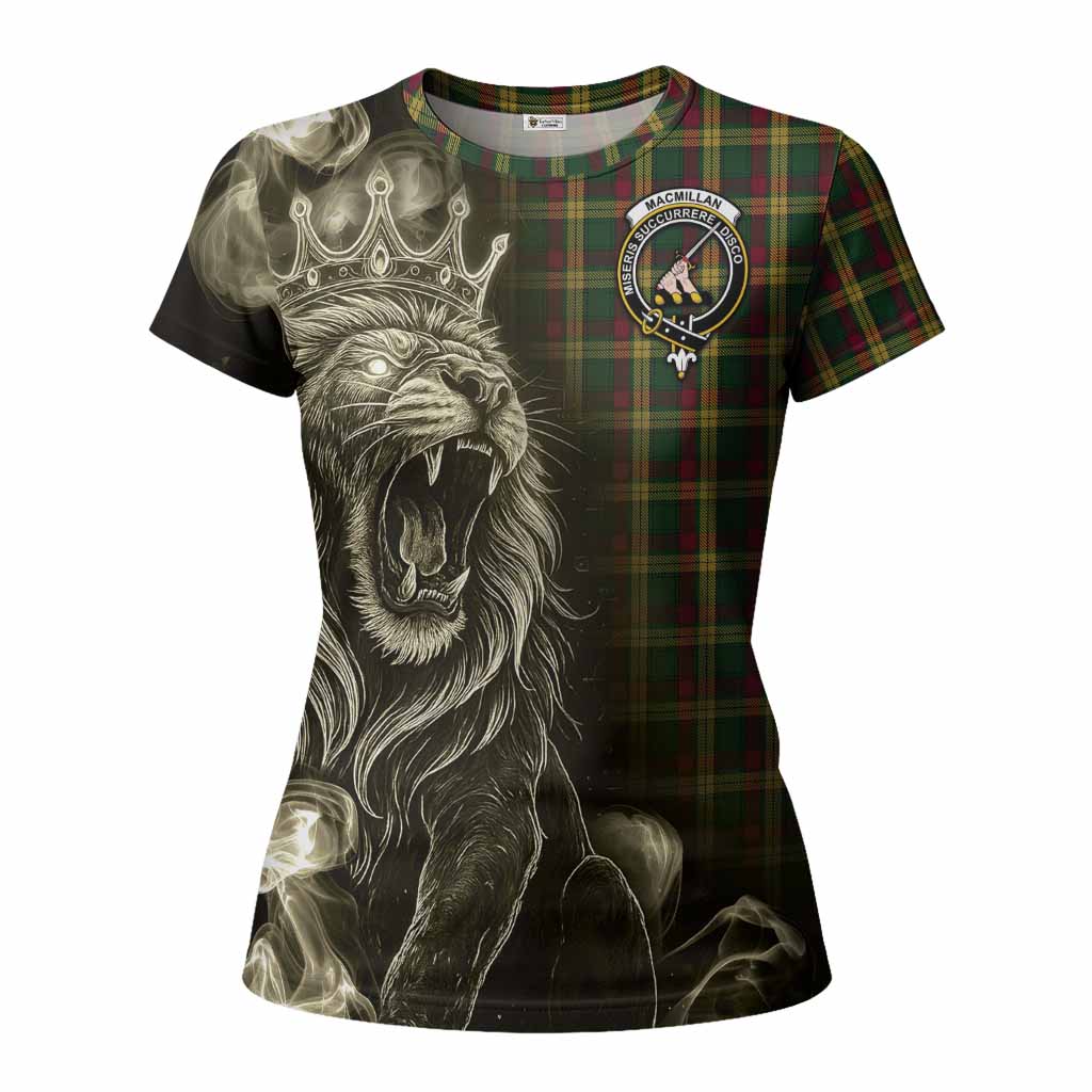 MacMillan (McMillan) Tartan Women T shirt Roaring Lion Heritage