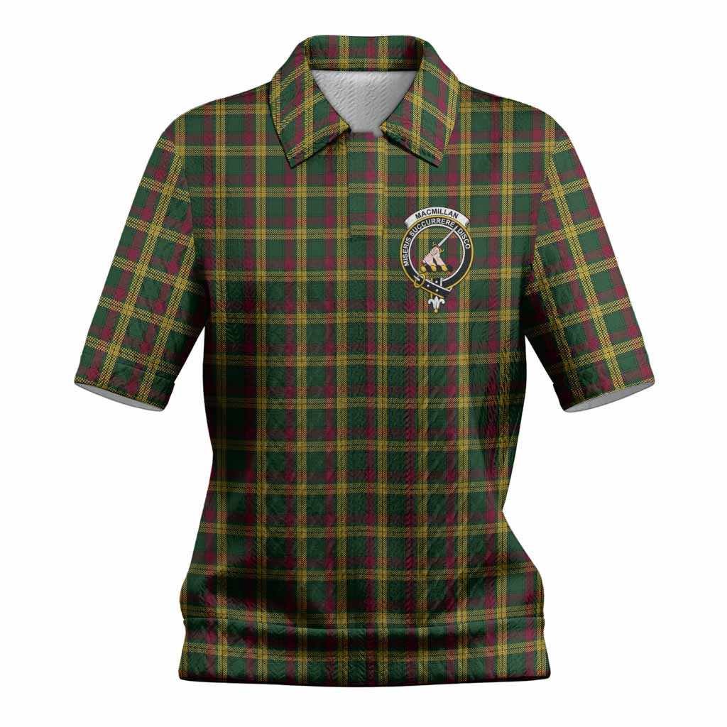 MacMillan (McMillan) Tartan Women’s Polo Sweater Top with Family Crest