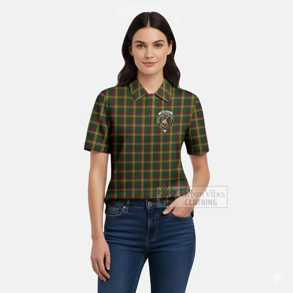 MacMillan (McMillan) Tartan Women’s Polo Sweater Top with Family Crest