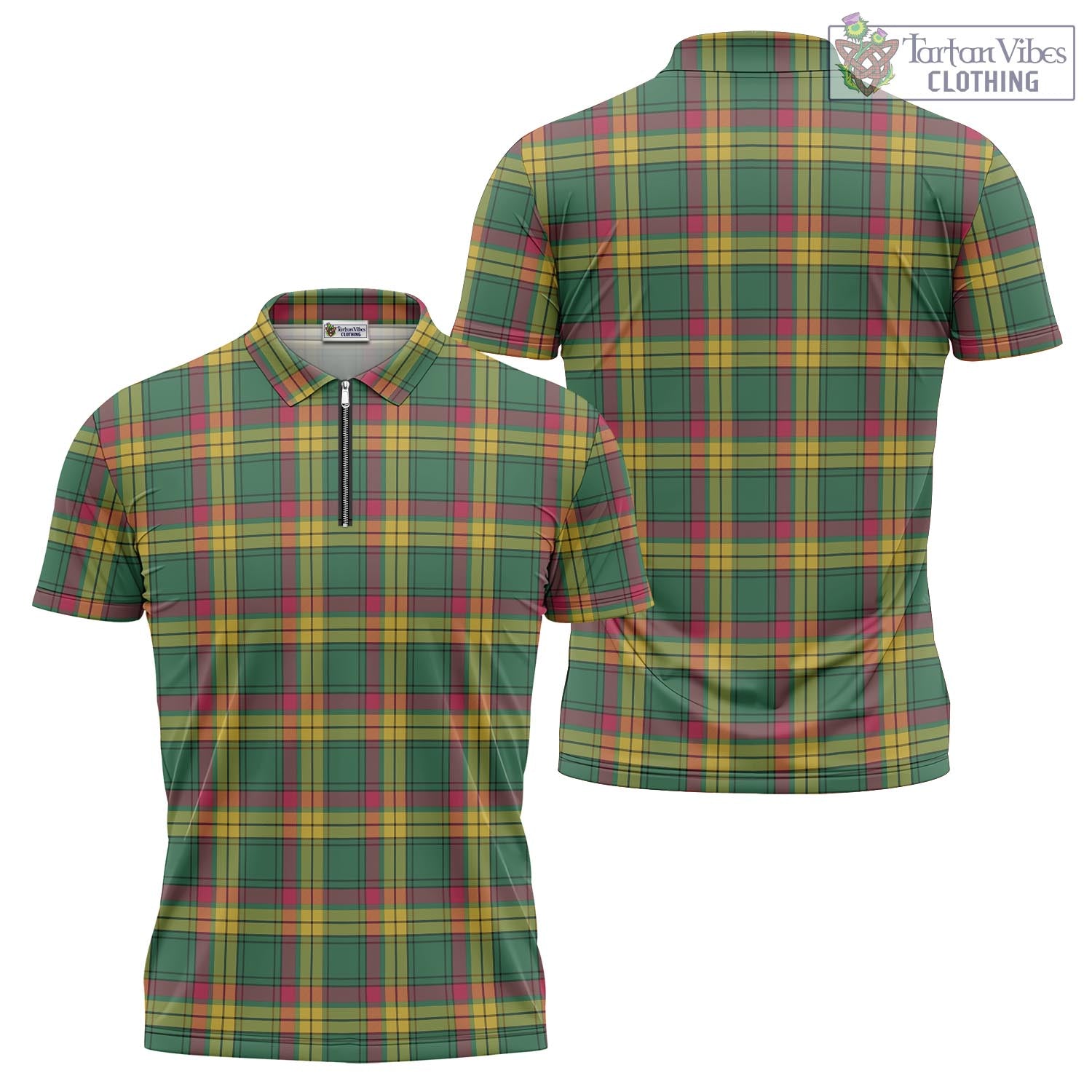 Tartan Vibes Clothing MacMillan Old Ancient Tartan Zipper Polo Shirt