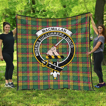 MacMillan Old Ancient Tartan Quilt with Family Crest