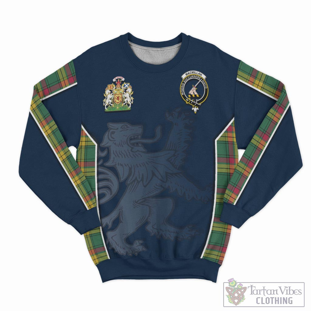 Tartan Vibes Clothing MacMillan Old Ancient Tartan Sweater with Family Crest and Lion Rampant Vibes Sport Style