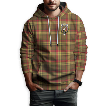 MacMillan Old Weathered Tartan Hoodie with Family Crest