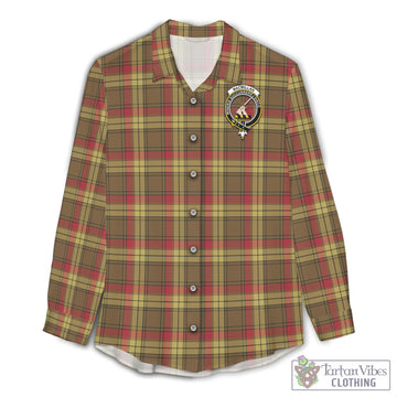 MacMillan Old Weathered Tartan Womens Casual Shirt with Family Crest