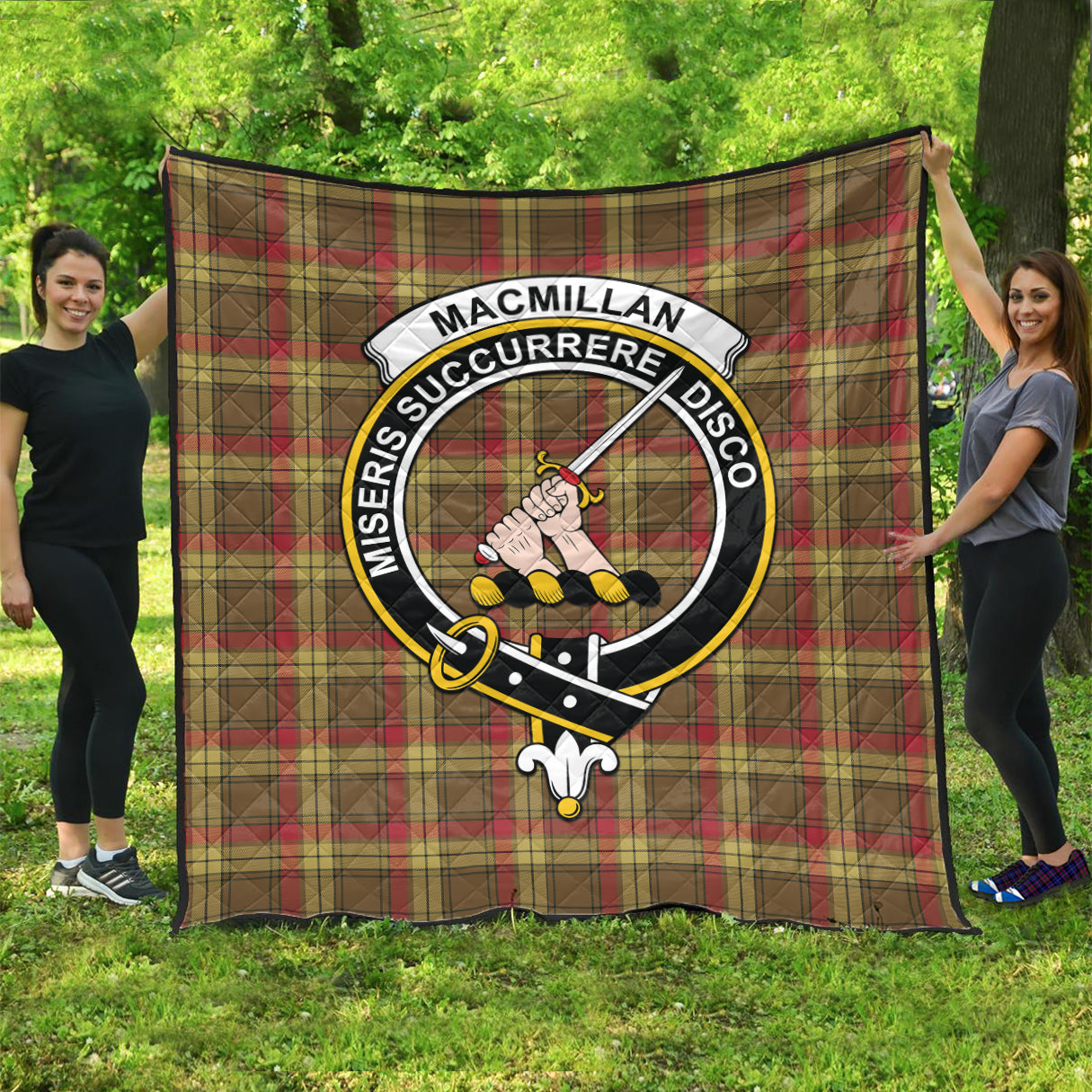 macmillan-old-weathered-tartan-quilt-with-family-crest