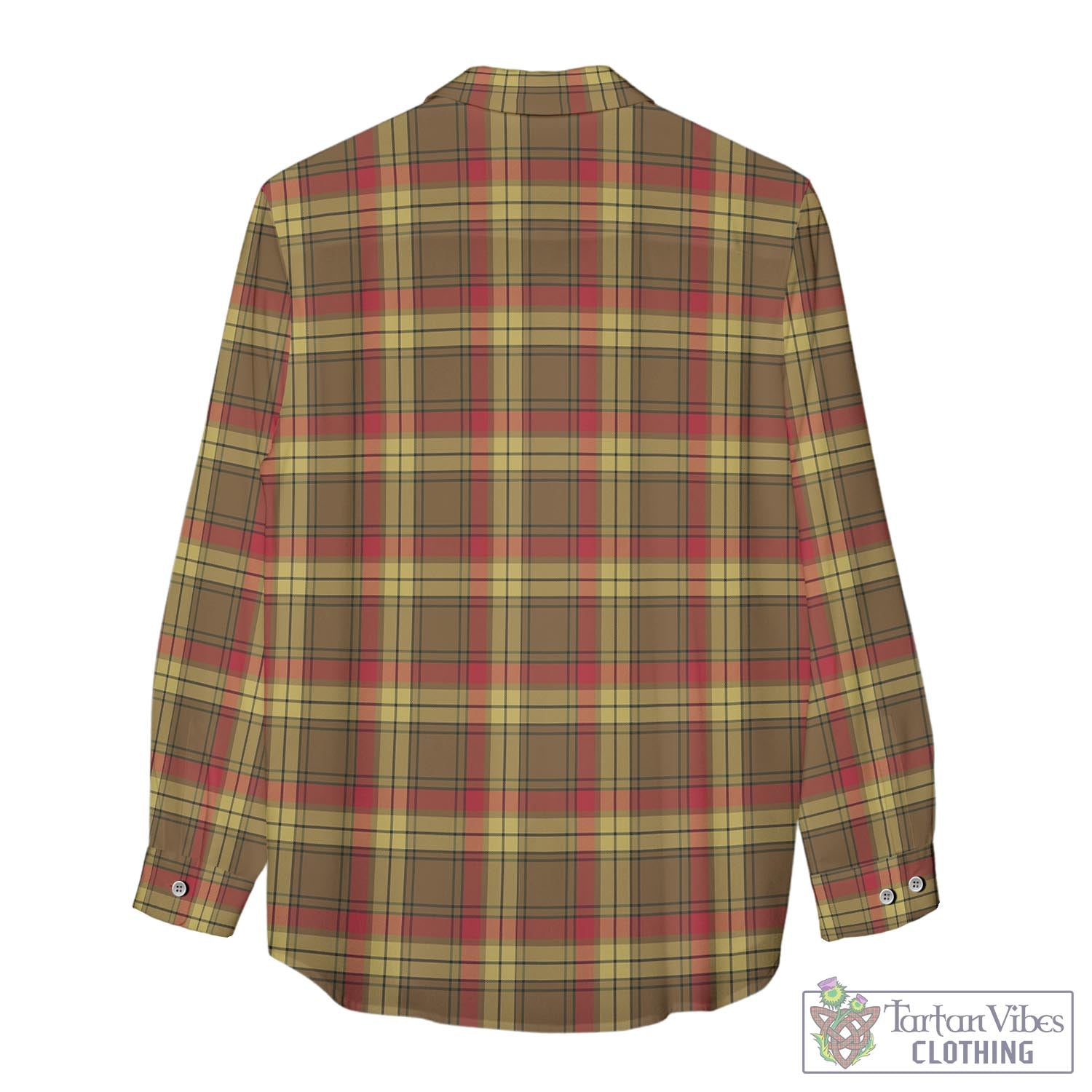 Tartan Vibes Clothing MacMillan Old Weathered Tartan Womens Casual Shirt with Family Crest