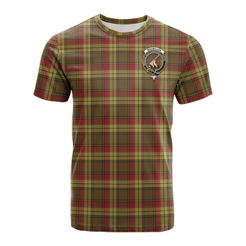 MacMillan Old Weathered Tartan T-Shirt with Family Crest