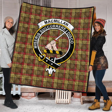 MacMillan Old Weathered Tartan Quilt with Family Crest