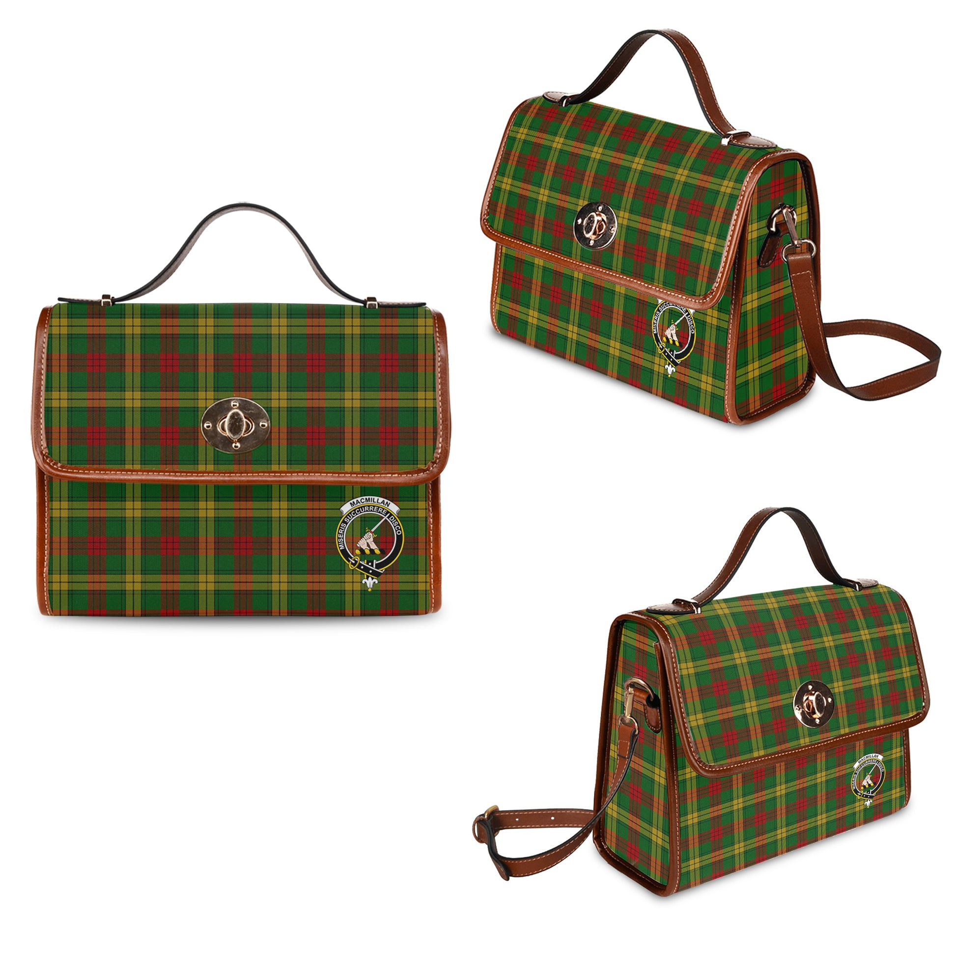 macmillan-society-of-glasgow-tartan-leather-strap-waterproof-canvas-bag-with-family-crest