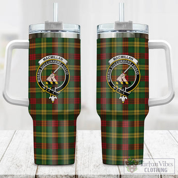 MacMillan Society of Glasgow Tartan and Family Crest Tumbler with Handle