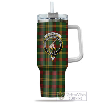 MacMillan Society of Glasgow Tartan and Family Crest Tumbler with Handle