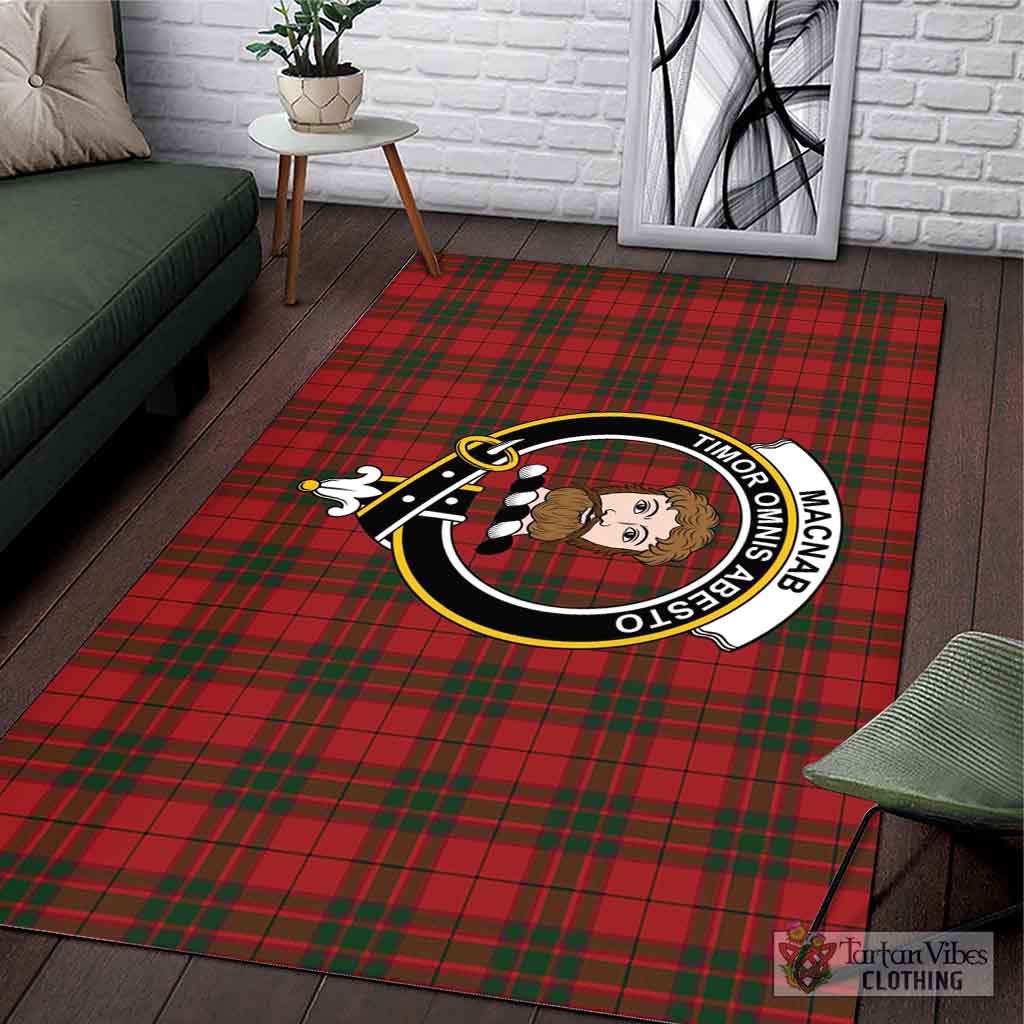 Tartan Vibes Clothing MacNab Tartan Area Rug with Family Crest