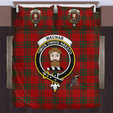 MacNab (McNab) Tartan Bedding Set with Family Crest