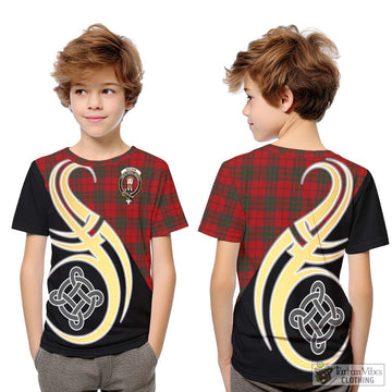 MacNab (McNab) Tartan Kid T-Shirt with Family Crest and Celtic Symbol Style Youth XL Size14 - Tartan Vibes Clothing
