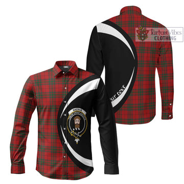 MacNab (McNab) Tartan Long Sleeve Button Up with Family Crest Circle Style