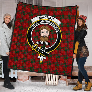 MacNab (McNab) Tartan Quilt with Family Crest