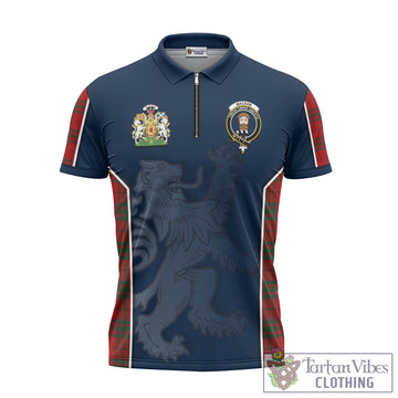 MacNab (McNab) Tartan Zipper Polo Shirt with Family Crest and Lion Rampant Vibes Sport Style