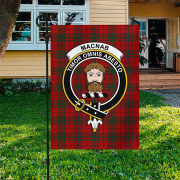 MacNab Tartan Flag with Family Crest