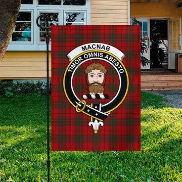 MacNab (McNab) Tartan Garden Flag with Family Crest
