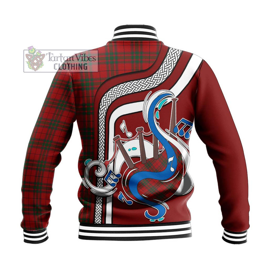 Tartan Vibes Clothing MacNab Tartan Baseball Jacket with Epic Bagpipe Style