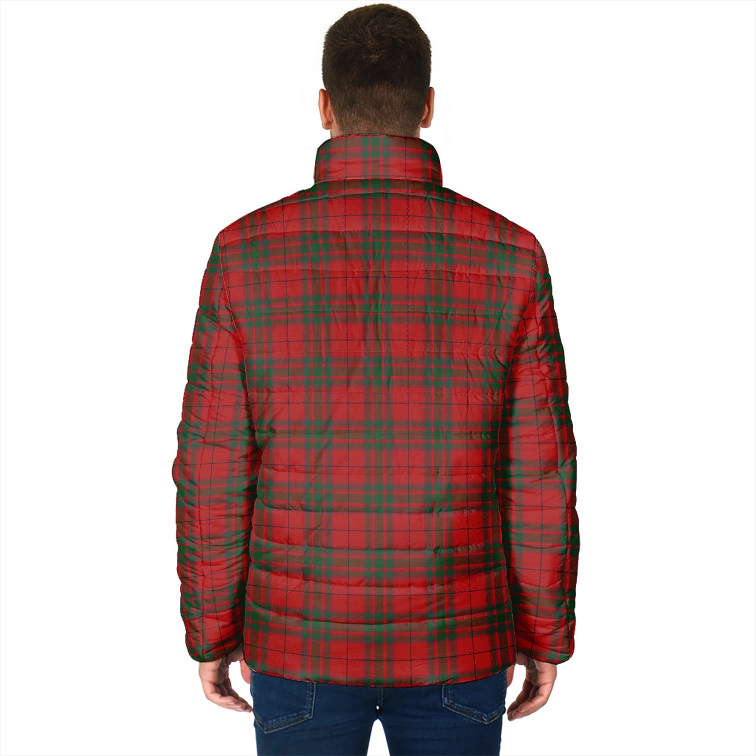 MacNab Tartan Padded Jacket with Family Crest - Tartanvibesclothing