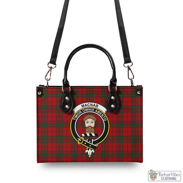 MacNab (McNab) Tartan Luxury Leather Handbags with Family Crest - Tartan Vibes Clothing