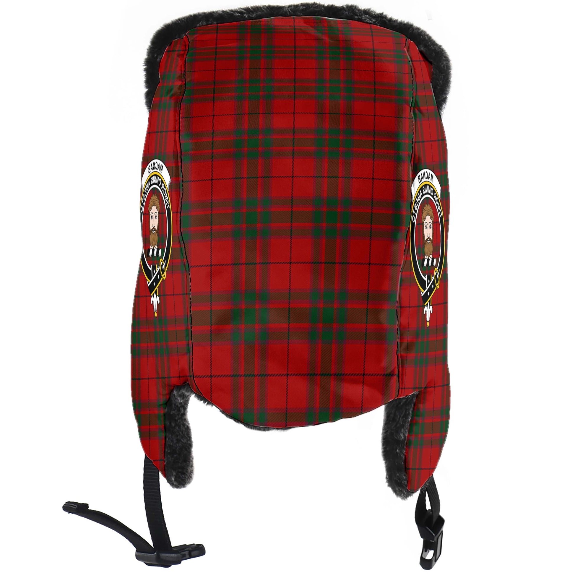 MacNab Tartan Winter Trapper Hat with Family Crest - Tartanvibesclothing