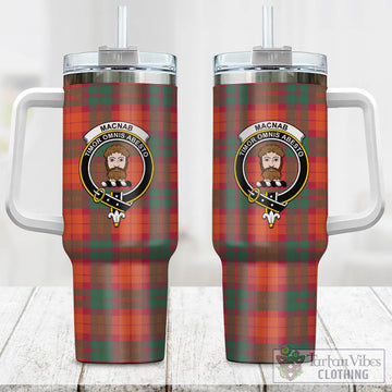 MacNab Ancient Tartan and Family Crest Tumbler with Handle
