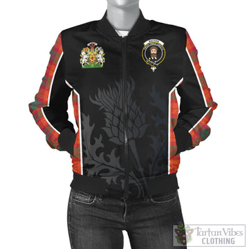 MacNab Ancient Tartan Bomber Jacket with Family Crest and Scottish Thistle Vibes Sport Style