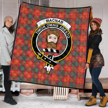 MacNab Ancient Tartan Quilt with Family Crest