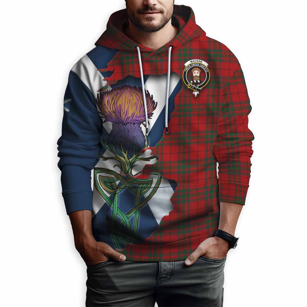 Tartan Vibes Clothing MacNab (McNab) Tartan Family Crest Hoodie Scottish Thistle Celtic Inspired